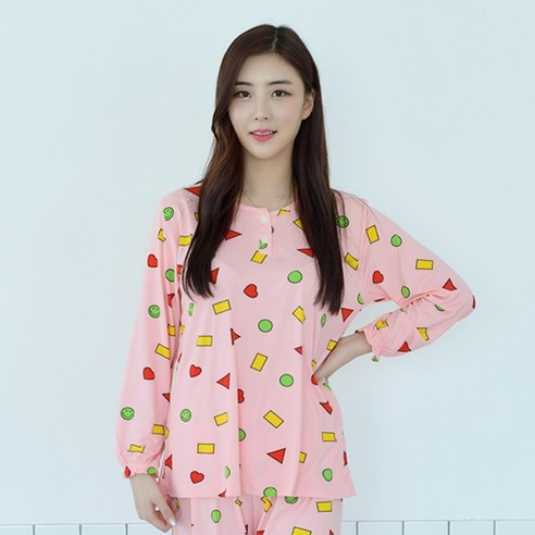 씨엘스토리 여성용 울라도형 피치기모 잠옷 상하세트
