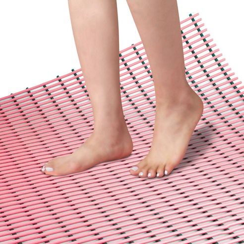 샤바스 스칸디나 미끄럼방지매트 프리미엄 막힘형 60 x 100 cm, 핑크, 1개
