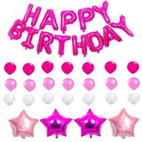 마켓감성 별 생일파티풍선 패키지, 타입4, 1세트