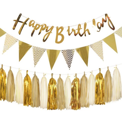마켓감성 골드 생일파티 패키지, 타입2, 1세트