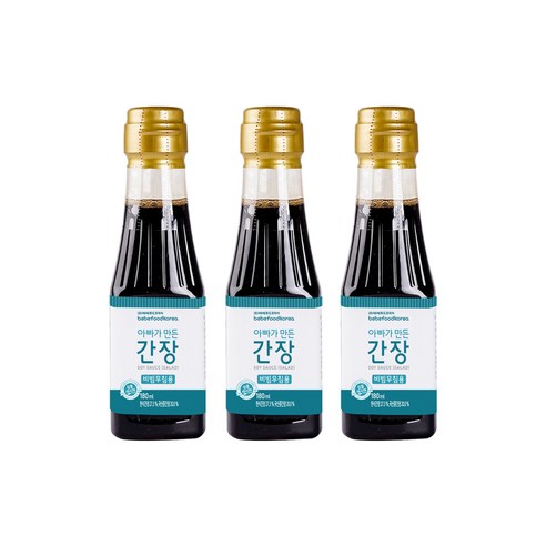 베베푸드 아빠가 만든 간장 비빔무침용, 180ml, 3개