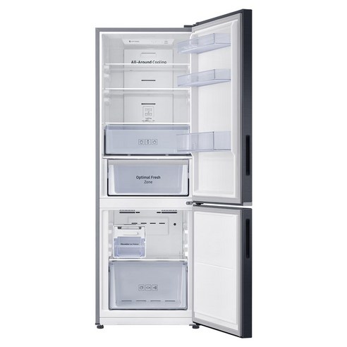 주방에 필수적인 삼성의 넓고 에너지 효율적인 일반형 냉장고