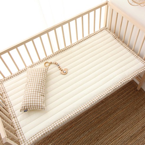 헬로미니미 신생아 양면 아기 침대 패드, 베이지, 60 x 120 c..., 1개