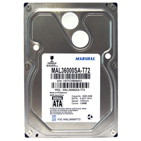 馬歇爾6TB 台式機硬盤MAL36000SA-T72 SATA3 7200 128MB - Coupang 酷澎