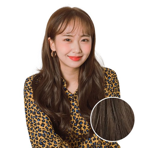 가발매니아 붙임머리 리얼하프피스 베이스펌 + 부분 2피스 세트, 초코브라운, 1세트