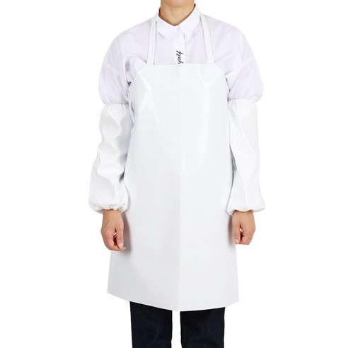팀쿡 양면 앞치마 유광 S, 화이트, 2개