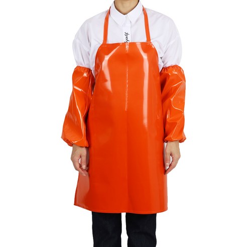팀쿡 양면 앞치마 유광 S, 오렌지, 2개
