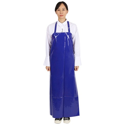 팀쿡 우레탄 목끈형 유광 대형 방수앞치마, 블루, 2개