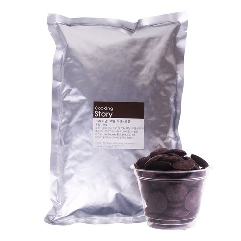 쿠킹스토리 르본 코팅 다크초콜릿, 1kg, 1개