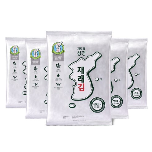 성경식품 재래 전장김, 37g, 5개
