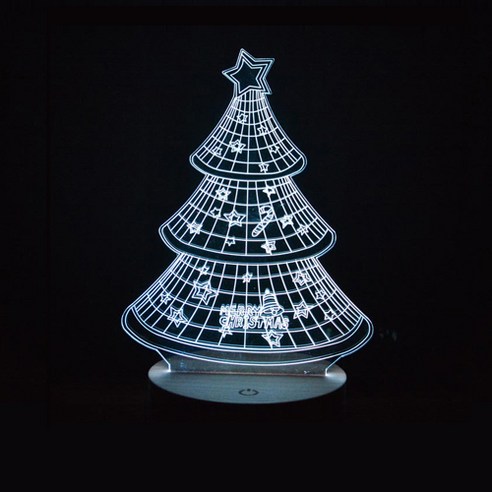 홈마인 LED 크리스마스 3D 무드등, NO3 트리1