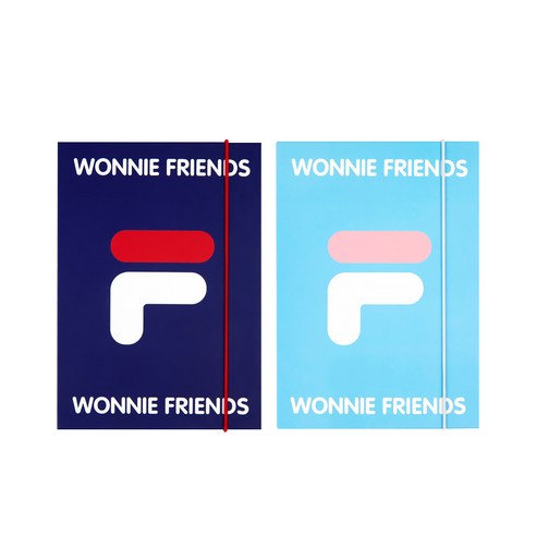휠라 워니프렌즈 하드커버 6공 노트, 워니, 레니, 2개
