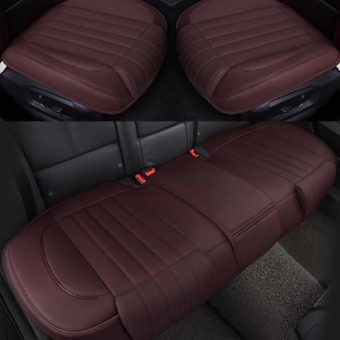 킨톤 차량용 5D타공 풀커버 가죽 쿠션 방석 앞좌석 2p + 뒷좌석 풀세트, 브라운, 1세트