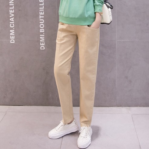 올나인 임산부 기모 면바지