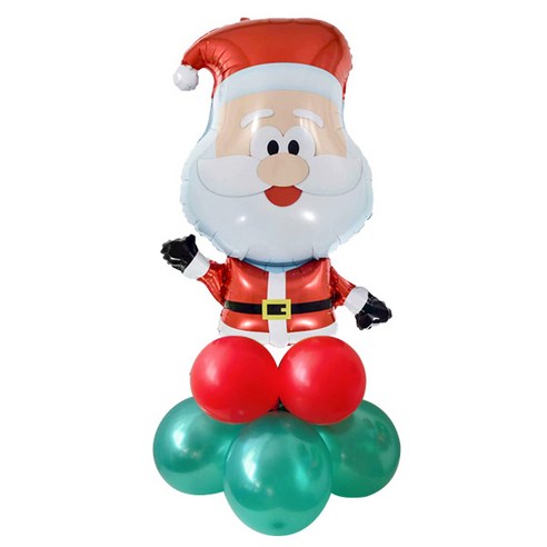 와우파티코리아 크리스마스 풍선기둥, 귀여운 산타, 3개