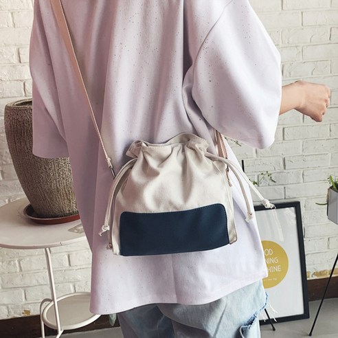 올나인 미니 캔버스 메신저 에코백