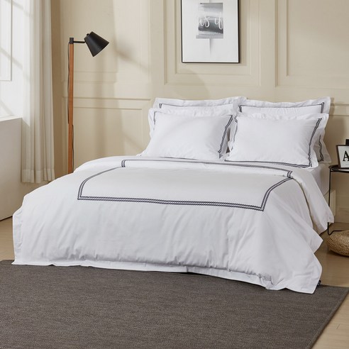 케이아이티홈 순면 자수 이불 세트 순면이불커버