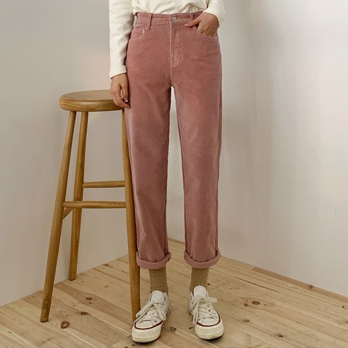 엔비룩 여성용 세상 편한 일자 스판 코듀로이 팬츠