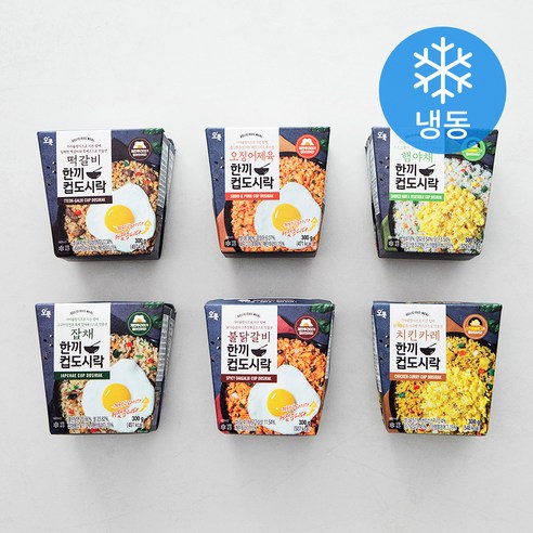 한끼 컵도시락 고기 300g x 6종 (냉동), 2세트