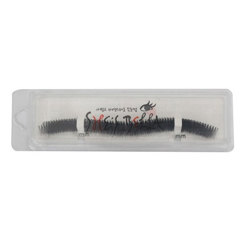 쉬즈벨라 속눈썹 11mm, 블랙 + 투명라인, 1개