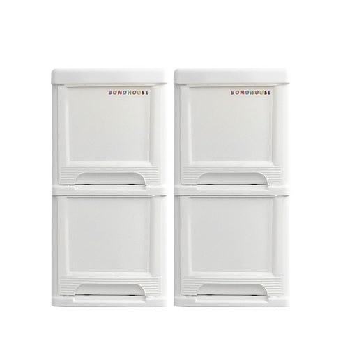 보노하우스 틈새 슬림 서랍장 2단, 화이트, 2개