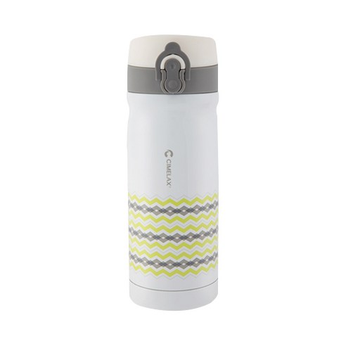 씨밀렉스 원터치 304이중스텐 진공 보온 보냉 텀블러, 화이트, 350ml
