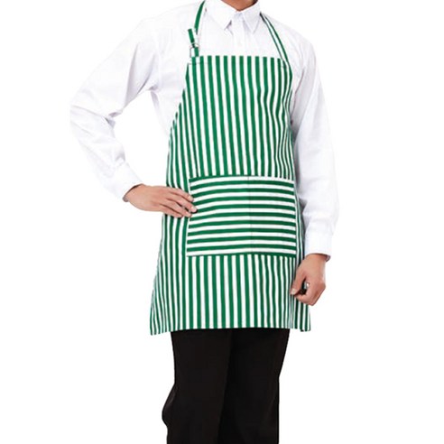 팀쿡 스프라이트 목걸이형 포켓 앞치마 FREE, TSA-7034-5 초록, 1개