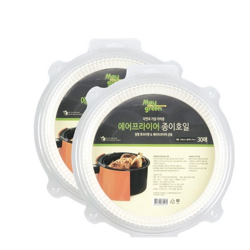 메이그린 에어프라이어 종이호일 24 x 2.7 cm 30p, 2개