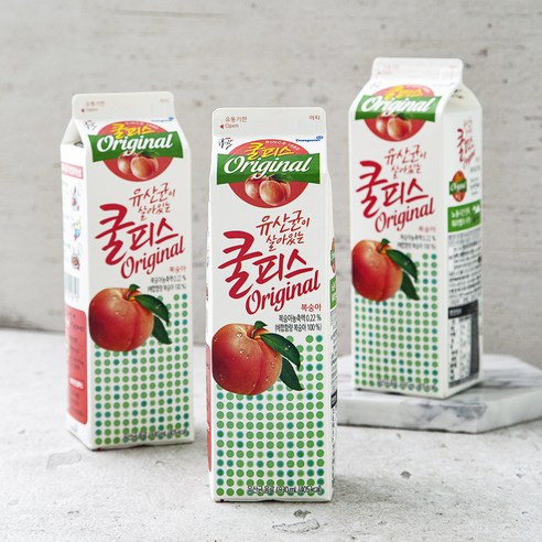 소와나무 쿨피스 복숭아, 930ml, 3개