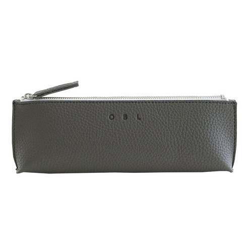 OBL 플레인레더 펜슬케이스, 차콜, 1개