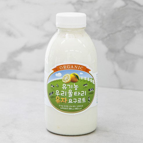 유기가공식품인증 우리울타리 유자 요구르트, 500ml, 1개