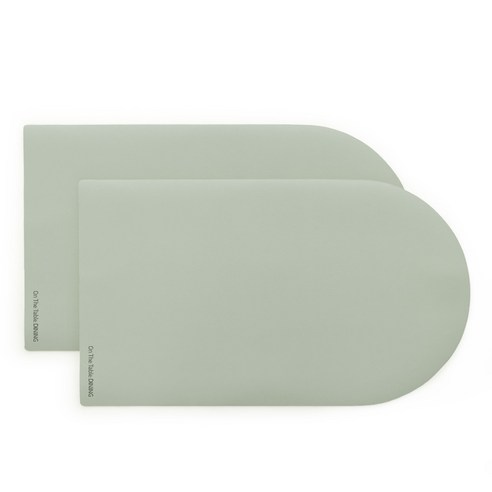 퍼니메이드 가죽 테이블 매트 러너 다이닝 2p, 애쉬그린, 45 x 26 cm