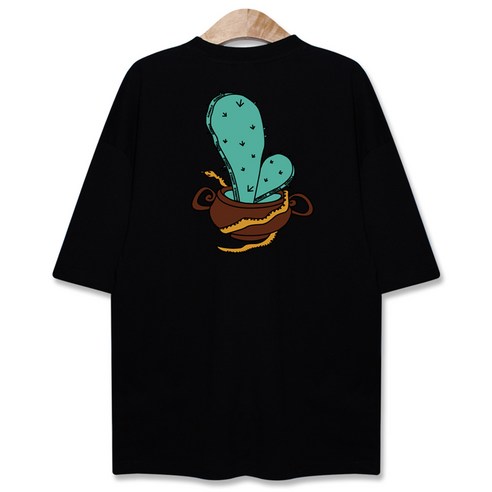 앨빈클로 가시 선인장 뱀 오버핏 반팔 티셔츠 AST-3120