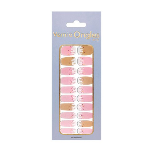 베르니아옹글스 리얼 젤네일 스티커 22p + 파일 + 알콜솜 세트, V-72 녹는중, 1세트