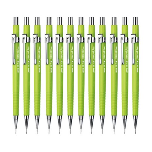 자바펜 불투명 칼라제도샤프 라임, 0.5mm, 12개