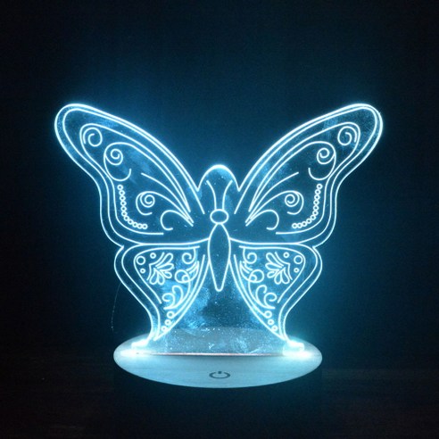 홈마인 LED 3D 무드등 동물3 시리즈 G type, G03 나비