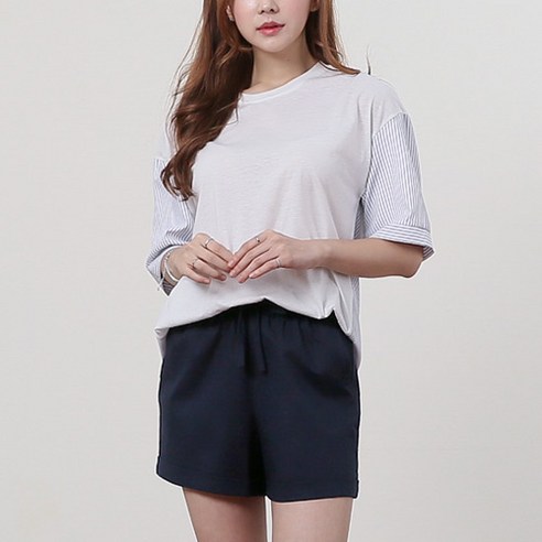 단군 여성용 네츄럴린넨 밴딩반바지