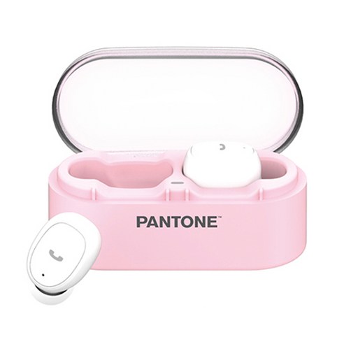 PANTONE 블루투스 이어폰 PTB-01, 핑크, 2개