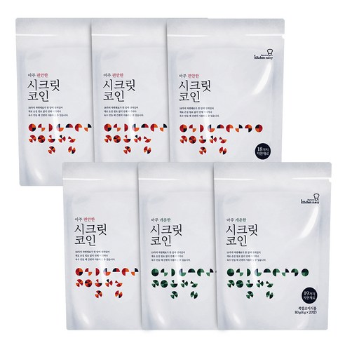 빅마마 이혜정의 아주 편안한 시크릿코인 80g x 4p + 개운한 시크릿코인 80g x 2p, 1세트