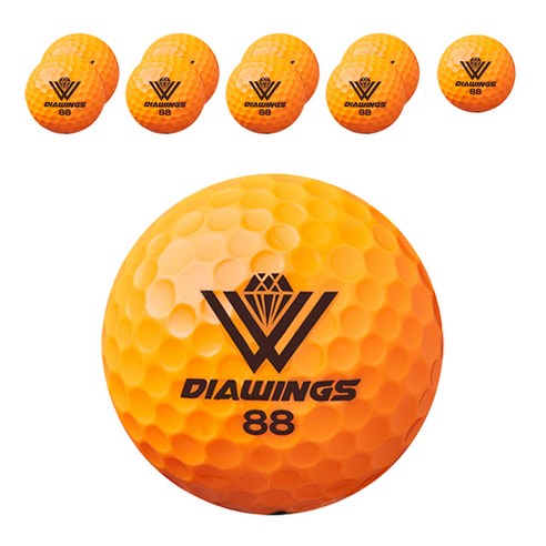 다이아윙스 고반발 비거리 전용 장타 골프공 2피스 42.7mm M5, 오렌지, 10개