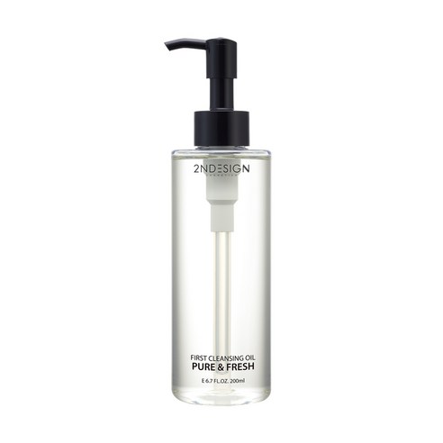 세컨디자인 퍼스트 클렌징 오일 퓨어 앤 프레쉬 블랙, 200ml, 1개