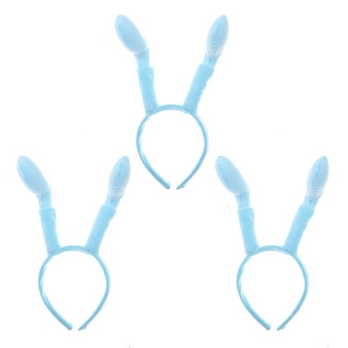 리빙다 개미 더듬이 머리띠, 블루, 3개