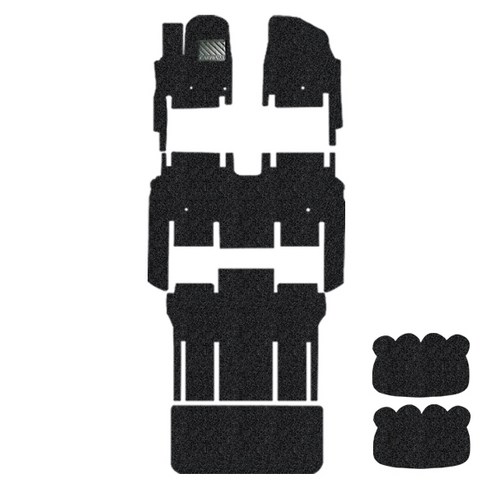 포시즌 차량용 코일매트 일체형, 올뉴/더뉴 카니발(9인승 풀세트 트렁크까지), 블랙