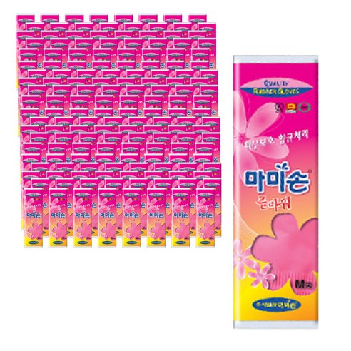 마미손 고무장갑 플라워 중, 중(M), 150개