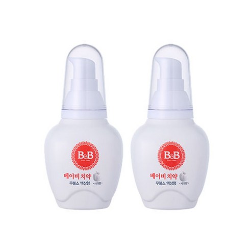 비앤비 베이비 치약 액상형 사과맛, 80g, 2개