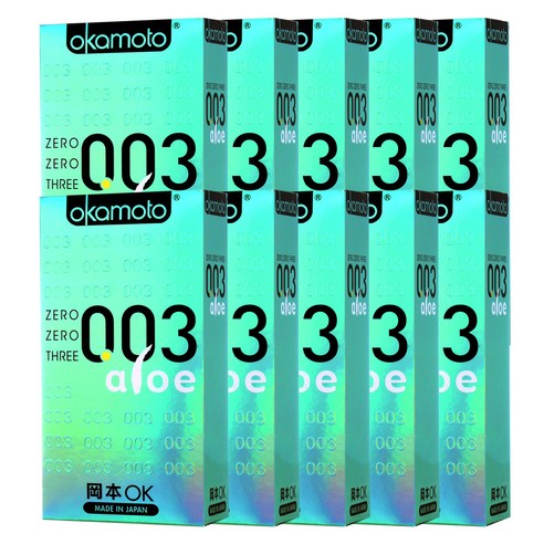오카모토 콘돔 003 알로에, 10개입, 10개