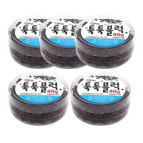 이지피아 툭툭 블럭 리필 40g 5p, 밤색, 1개