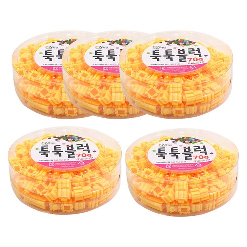 이지피아 툭툭 블럭 리필 70g 5p, 노랑