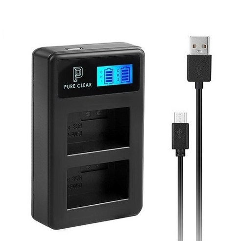 퓨어클리어 니콘 EN-EL10 LCD 듀얼 USB 호환충전기, JND-PURECLEAR-TWO