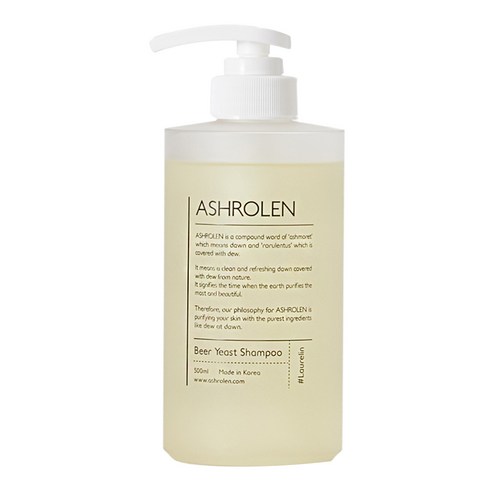 애쉬로렌 맥주효모 샴푸, 500ml, 1개